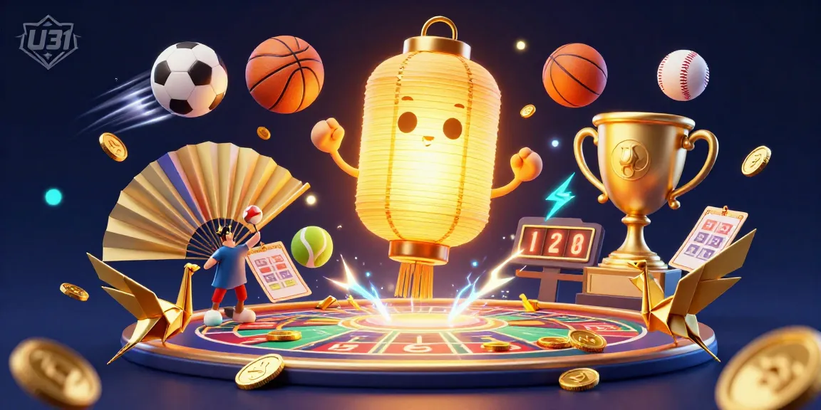 Experience thrilling action with U31 in a dynamic sports betting casino illuminated by vibrant elements.