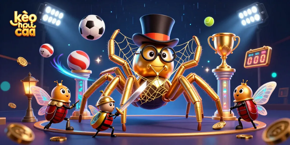 Engage with the vibrant world of kèo nhà cái, where a golden tarantula weaves luck and opportunity for gamblers.