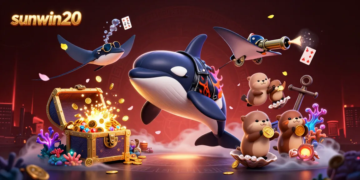 Experience the thrilling underwater adventure with sunwin20 as the orca, stingray, and sea otters gather treasure!