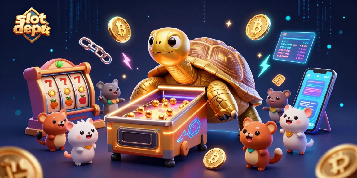 Engage with slot depo 5k through exciting gameplay and vibrant graphics in this 3D casino illustration.